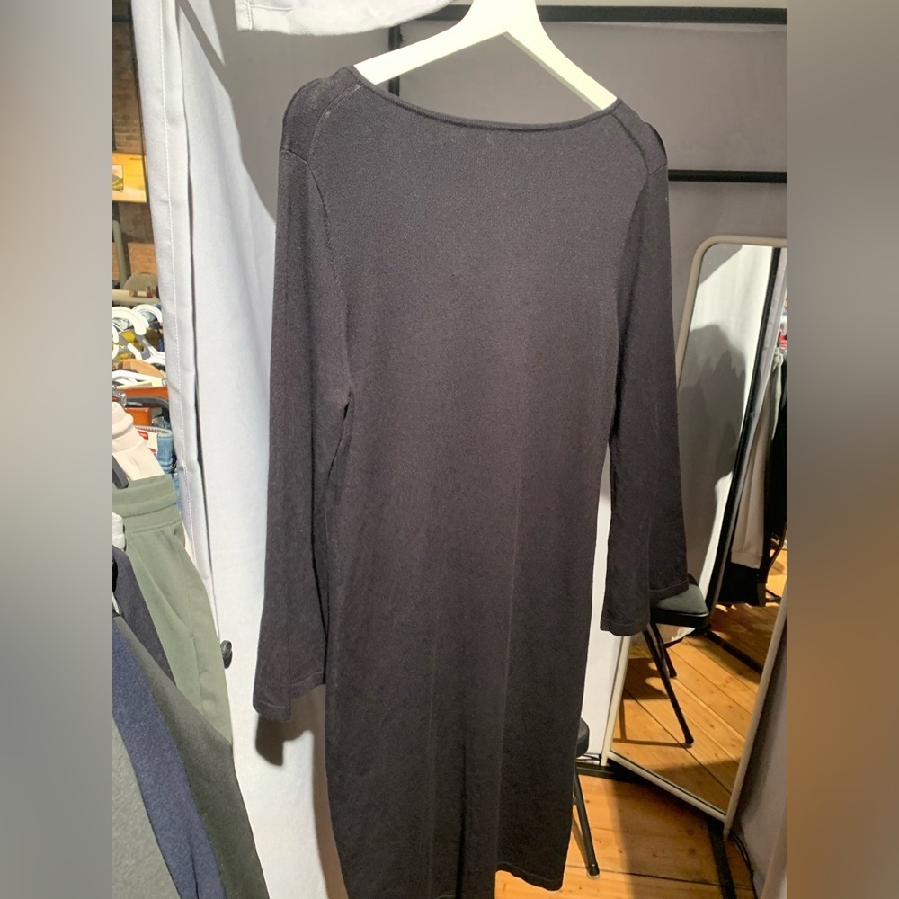 Calvin Klein Black Lace-Up Long Sleeve Dress - Picture 3 of 3